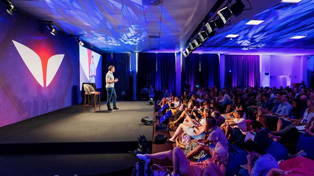 Keith Ferrazzi on stage at A-Fest