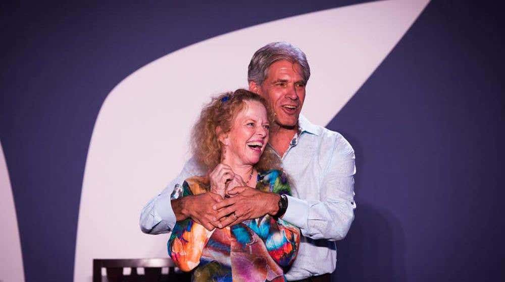Donna Eden and David Feinstein on stage, at a Mindvalley Event