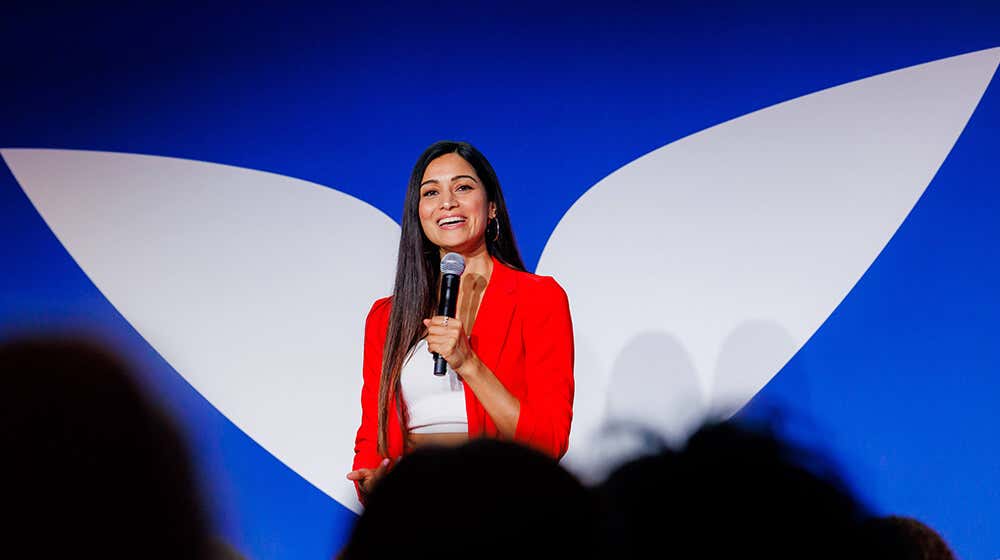 Neelam on the Mindvalley stage