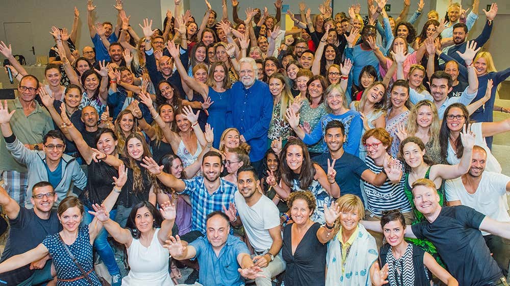 Neale with over 300 of his students at Mindvalley University, Barcelona