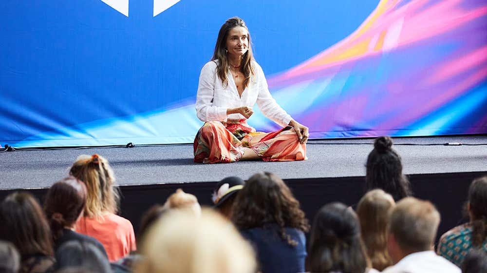 Bibi on the Mindvalley stage