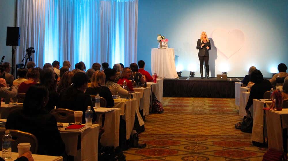 Christie Marie Sheldon on stage