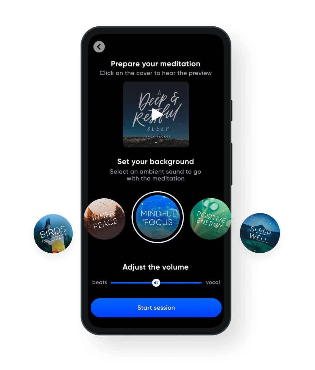 The mixer software lets you design your own meditation