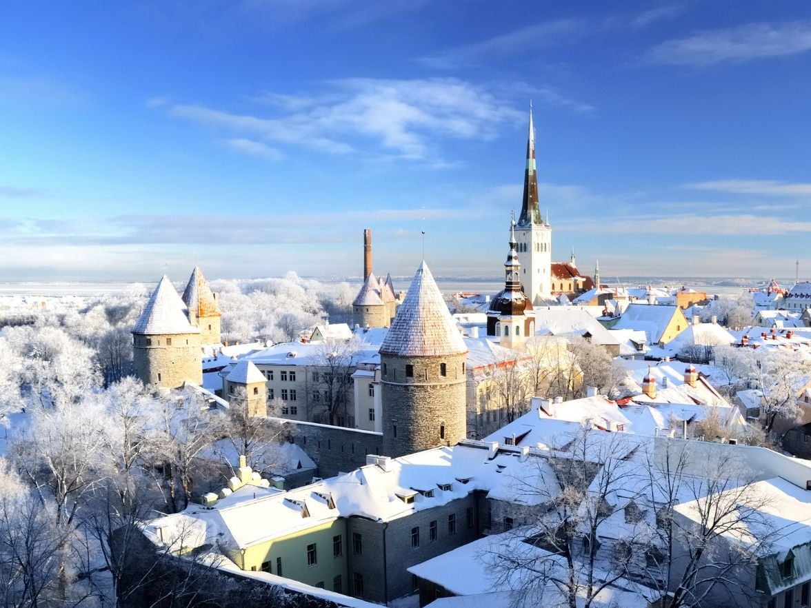 Winter in Tallinn, Estonia