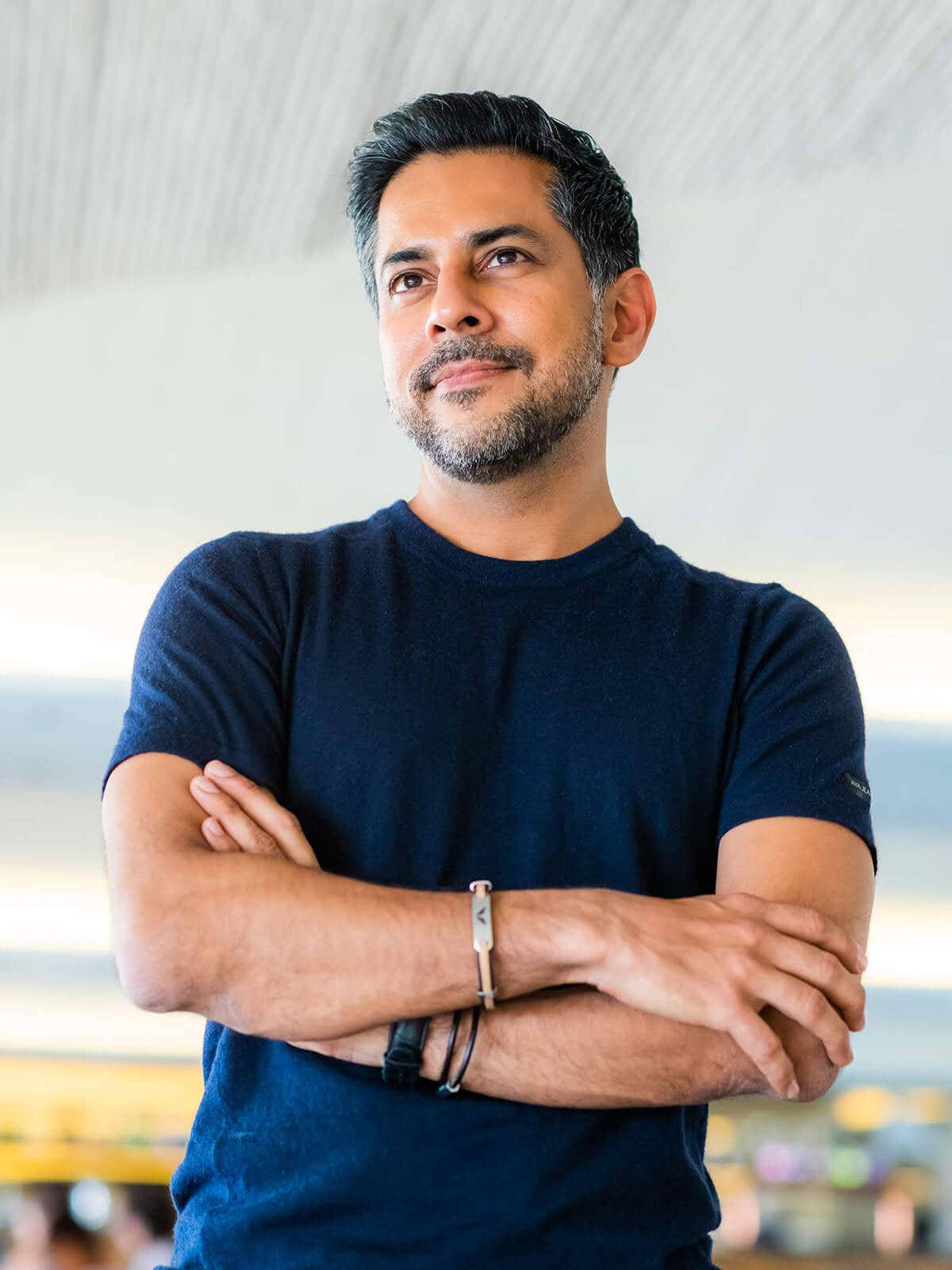 Vishen in a dark blue shirt
