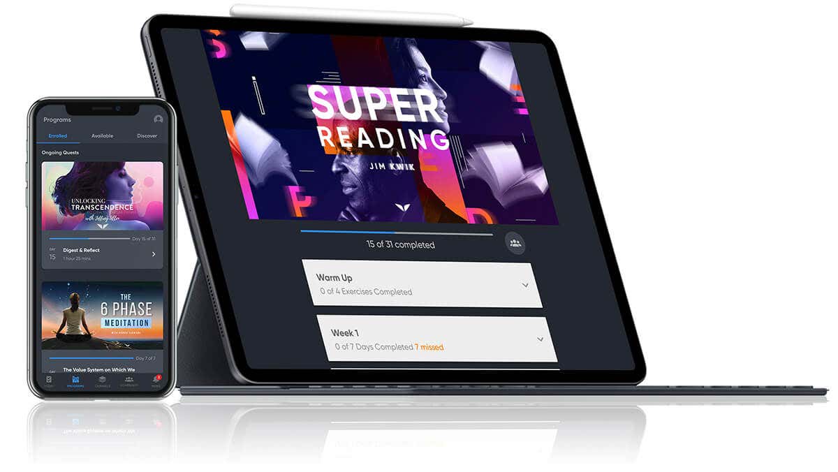 Mindvalley Quests on iPad Pro and Mobile devices