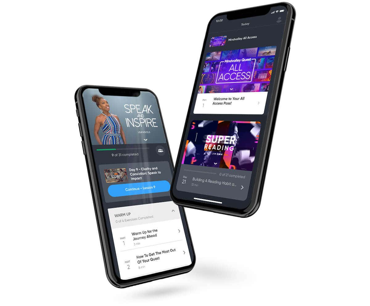 Mindvalley Quest on mobile device