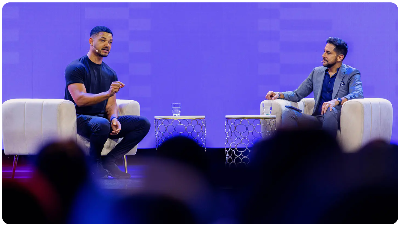 Vishen and Steven Bartlett at Future Human
