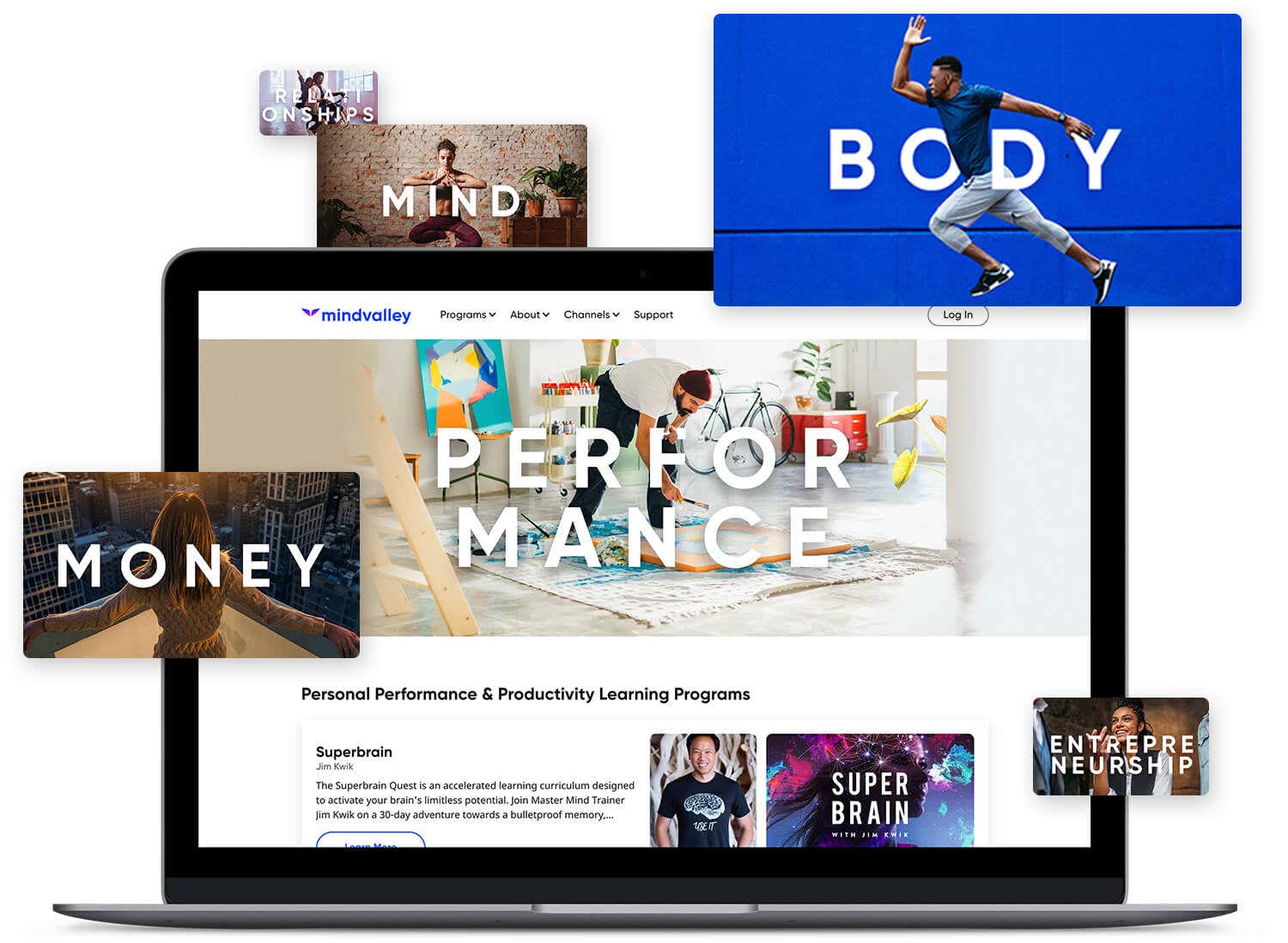 Mindvalley Connection app, showing friend requests, meet up and events and other feature from the app.