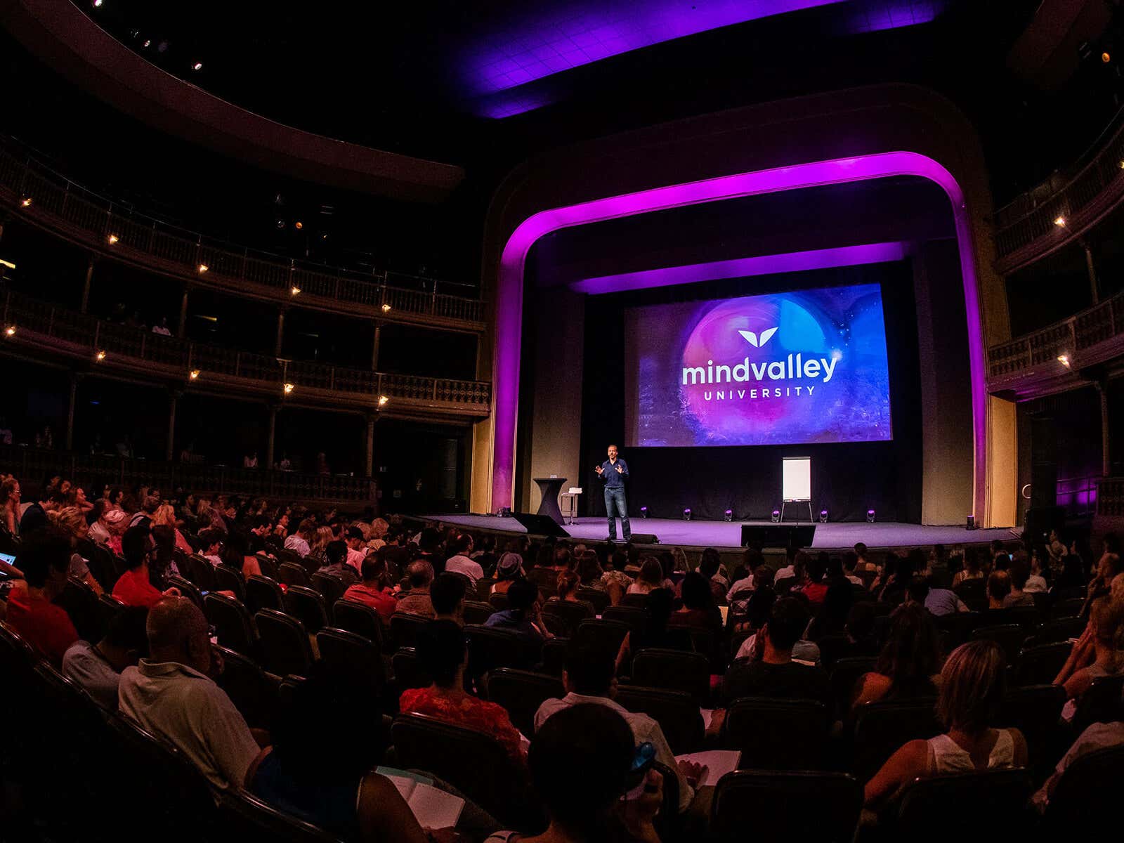 Eric Edmeades on stage at Mindvalley University