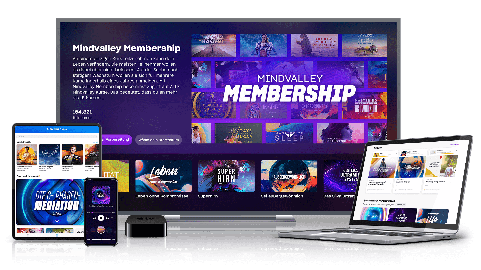 Mindvalley Membership on various devices