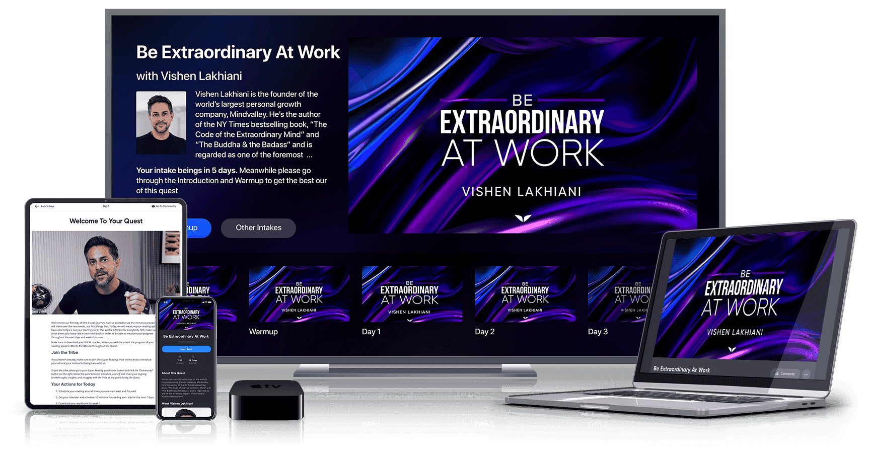 Be Extraordinary At Work in various devices