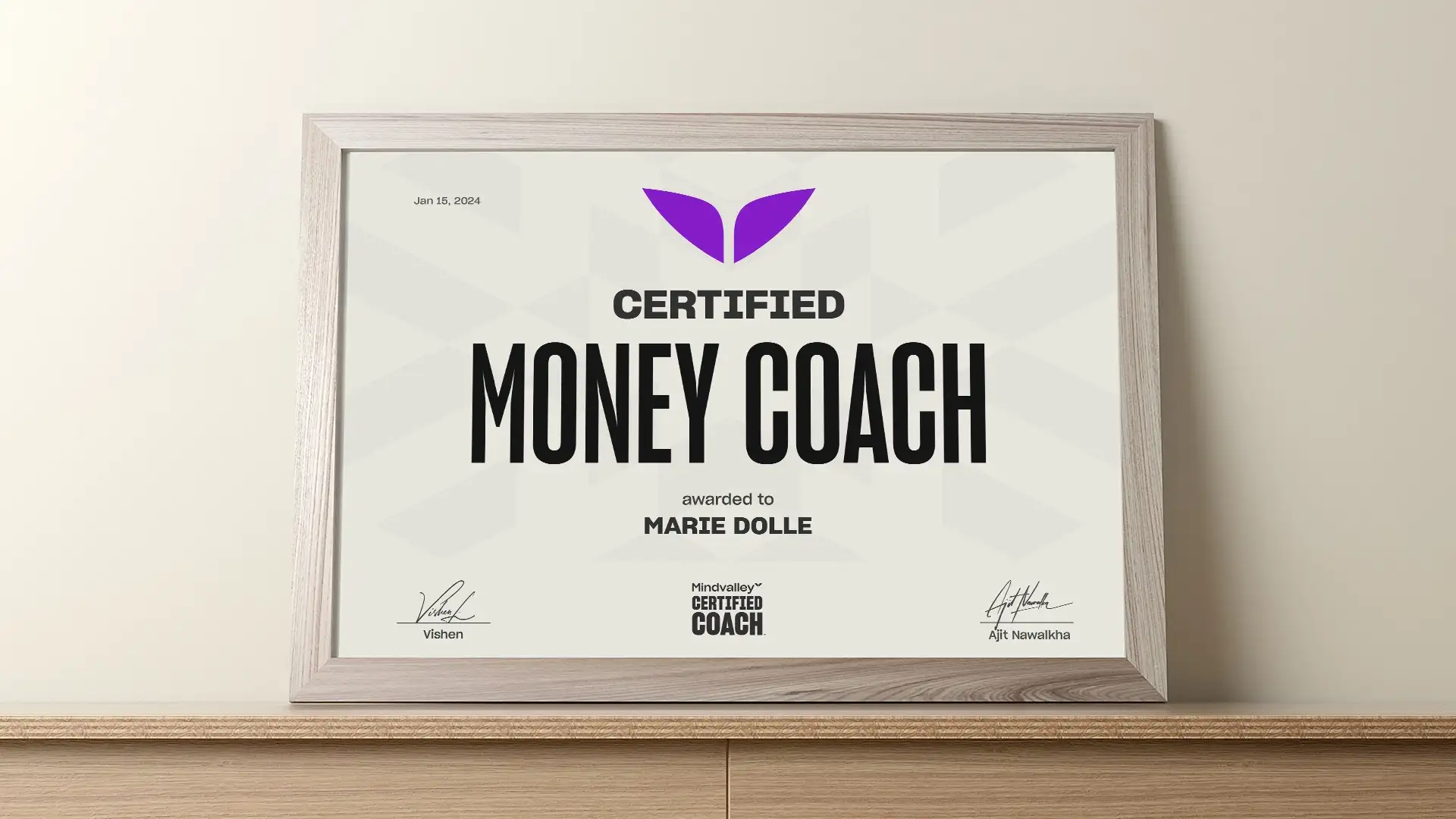 Money Coach Certificate