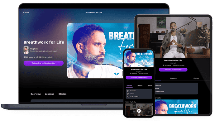 Breathwork for Life en múltiples dispositivos