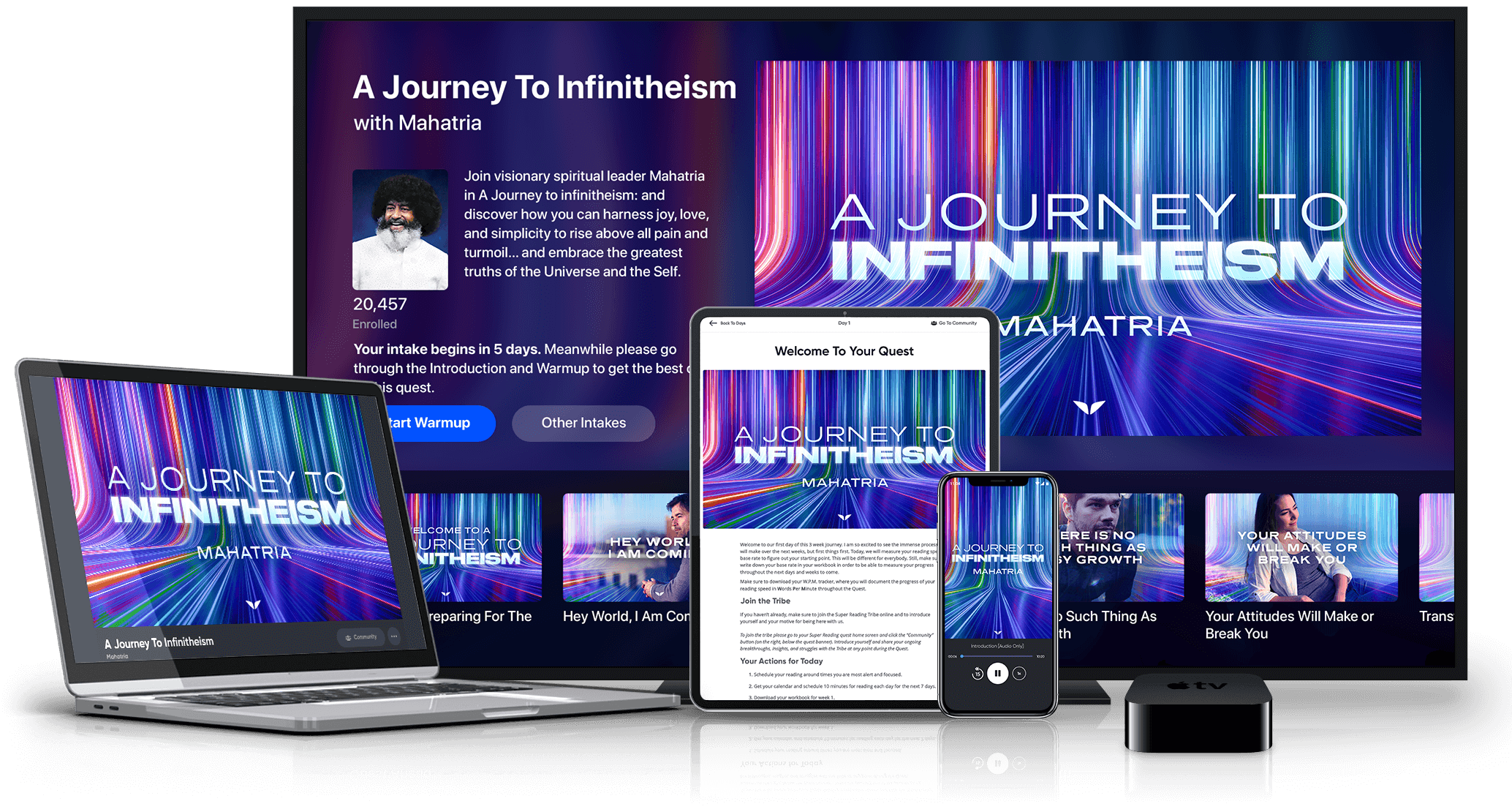 A Journey to infinitheism on multiple devices