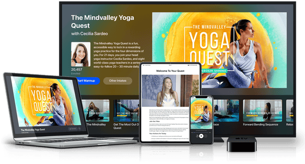 The Mindvalley Yoga Quest on multiple devices