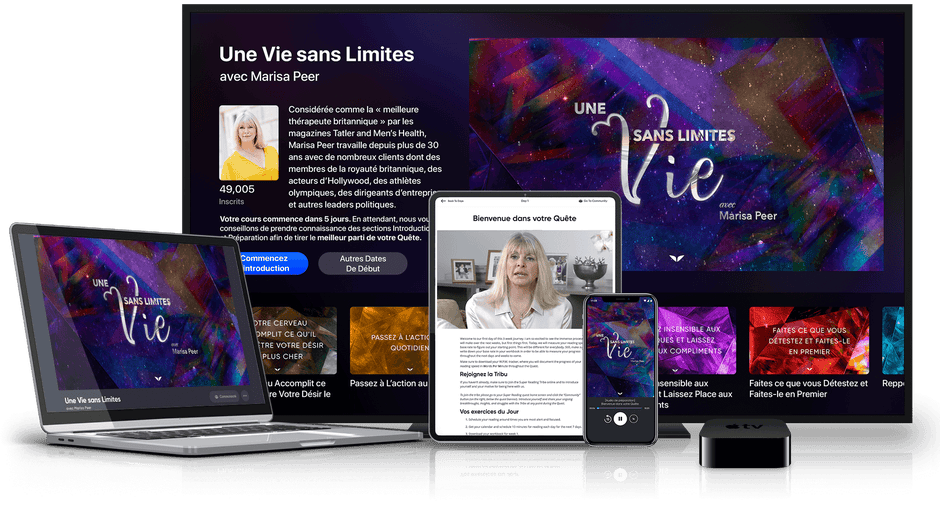Disponible sur votre ordinateur personnel, tablette, smartphone et Apple TV