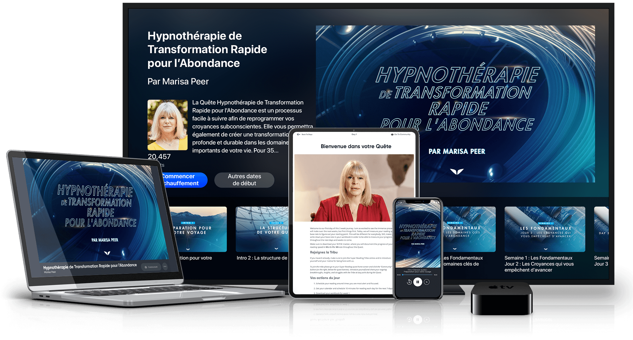 Hypnothérapie de Transformation Rapide pour l'Abondance sur différents appareils