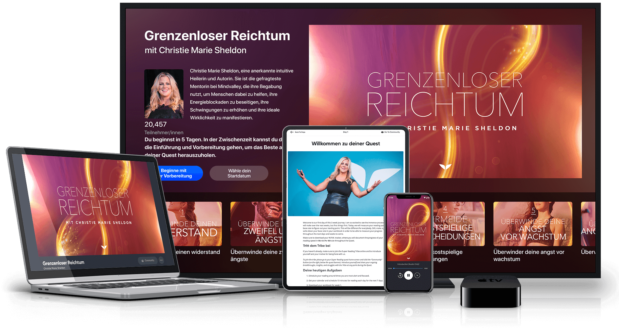 Verfügbar auf deinem Computer, Tablet, Smartphone & Apple TV