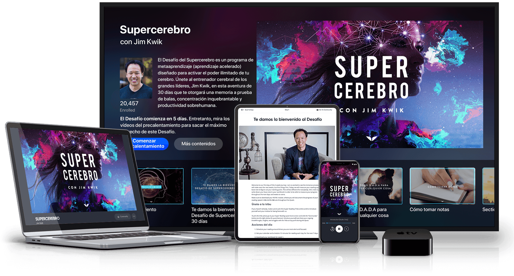 Supercerebro está disponible en todos los dospositivos