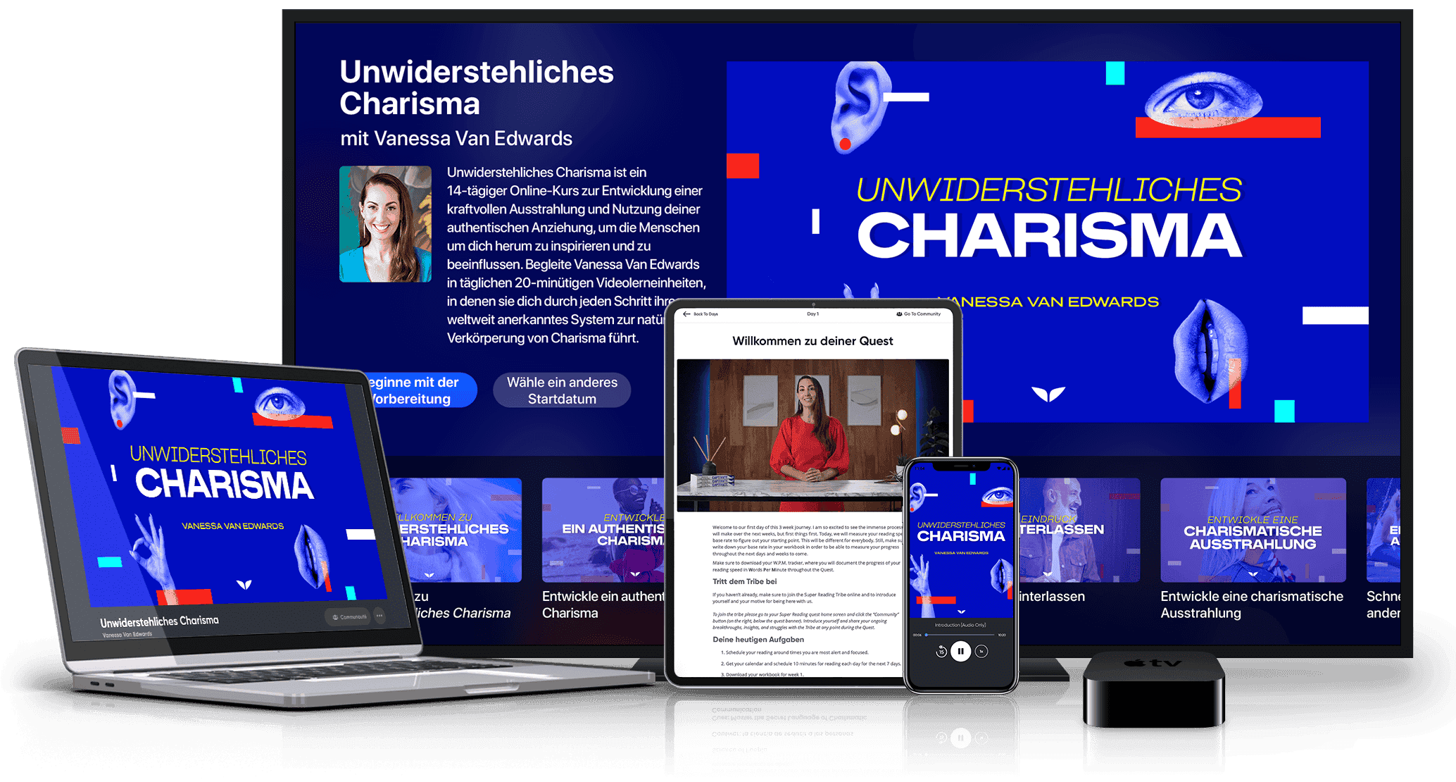 Unwiderstehliches Charisma auf verschiedenen Geräten