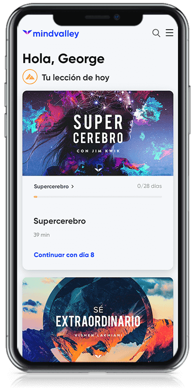Mindvalley después de iniciar sesión
