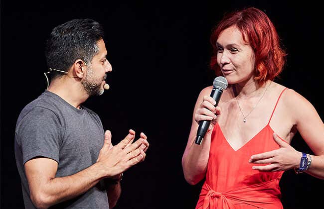 Vishen and Kristina on stage