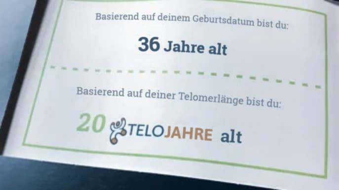 Bens Telomer-Test zeigt, dass sein Körper wie der eines 20-Jährigen funktioniert.