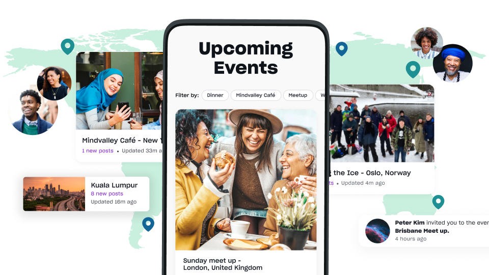 Community & global meet-ups through a device