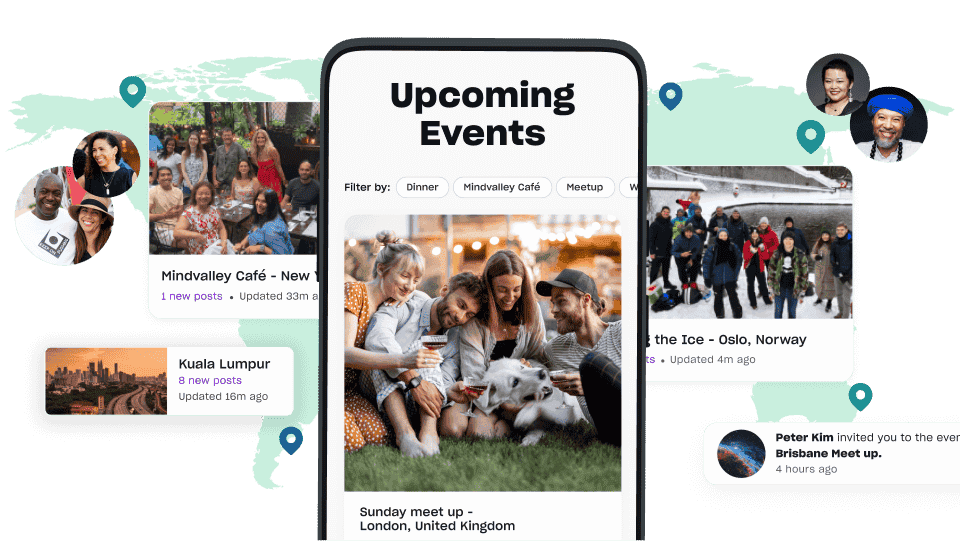 Community & global meet-ups through a device