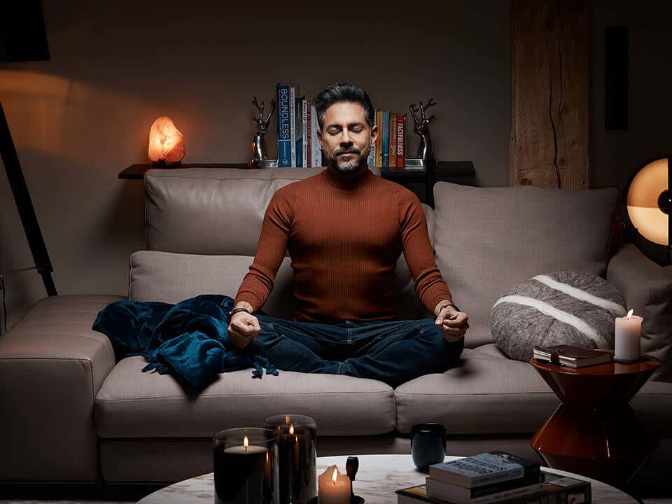 Vishen meditating